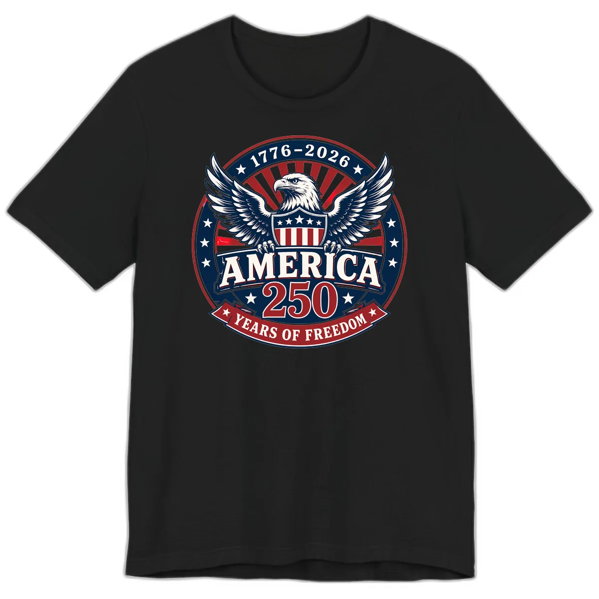 America 250 Years Of Freedom Celebration Premium T-Shirt in Black